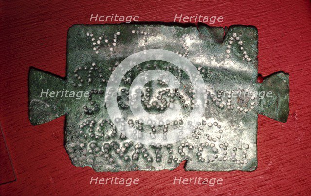 Votive Plaque in Roman Bronze, to the God Silvanus Callirius, c1st century.  Artist: Cintusmus.