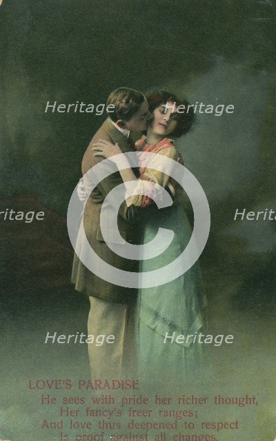 Vintage romantic poatcard. Artist: Unknown
