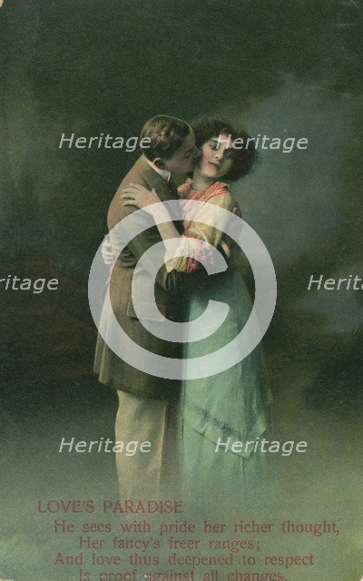 Vintage romantic poatcard. Artist: Unknown