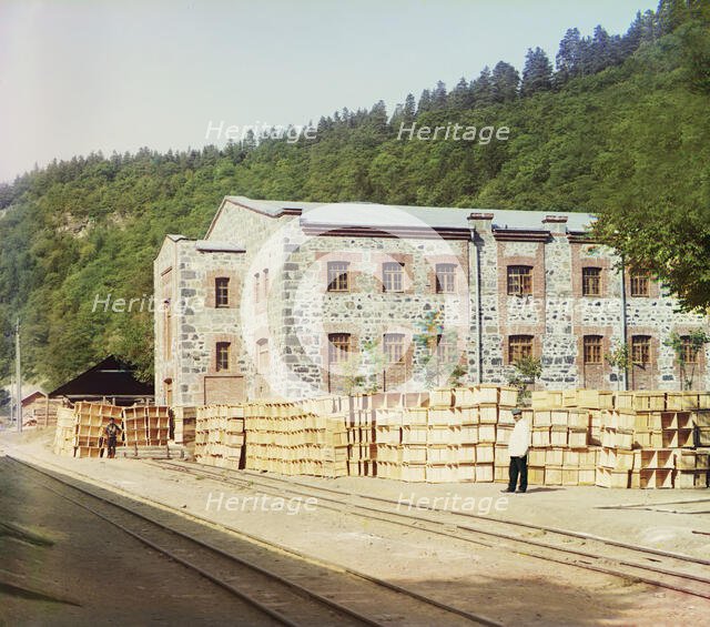 Koldakhvary: shed for drying corn, between 1905 and 1915. Creator: Sergey Mikhaylovich Prokudin-Gorsky.