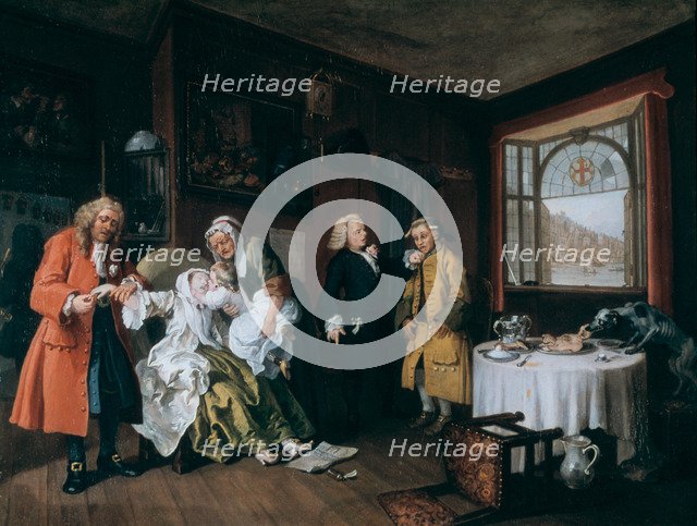 'Marriage A-la-Mode: 6. The Lady's Death', c1743. Artist: William Hogarth