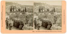 The garden of Gethsemane and the Mount of Olives, Palestine, 1898.Artist: BW Kilburn