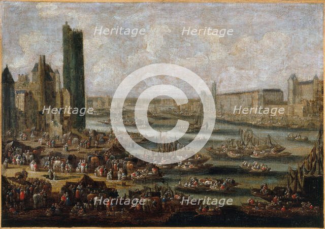 The Tour de Nesle and the Louvre, circa 1650, c1650. Creator: Pieter Casteels.