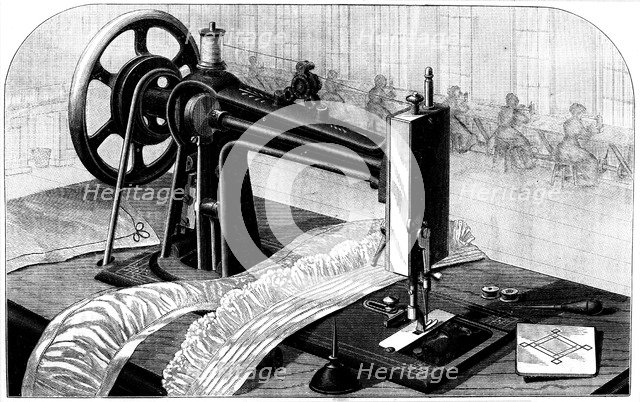 Wilson sewing machine, 1880. Artist: Anon