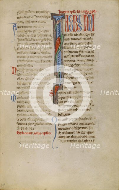 Decorated Initial I; New Testament, late 12th century. Creator: Unknown.