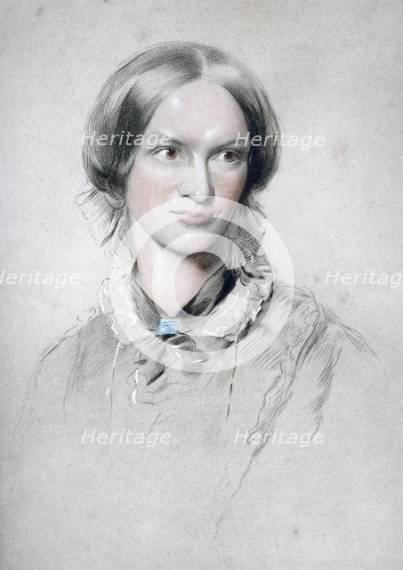 Charlotte Bronte, English novelist, 1850.Artist: George Richmond