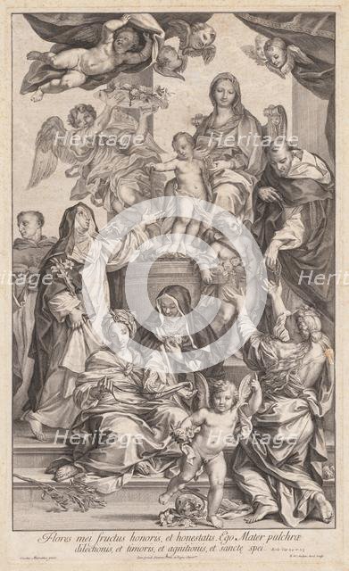 Virgin and Child with Saints, c. 1720-1730. Creator: Robert van Audenaerd (Dutch, 1663-1743).