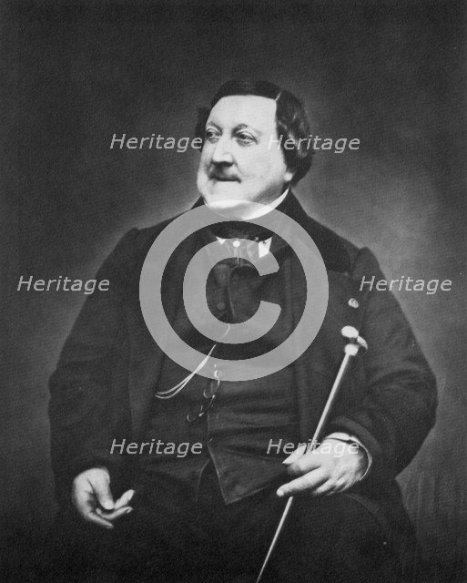 Gioachino Rossini, Italian composer, c1865. Artist: Etienne Carjat