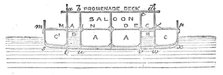 Transverse section of the Mackie Channel passage steamer, 1872. Creator: Unknown.