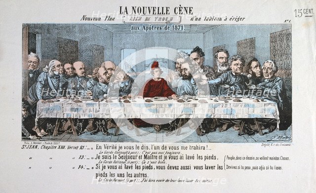 'La Nouvelle Cene', Paris Commune, 1871. Artist: Anon