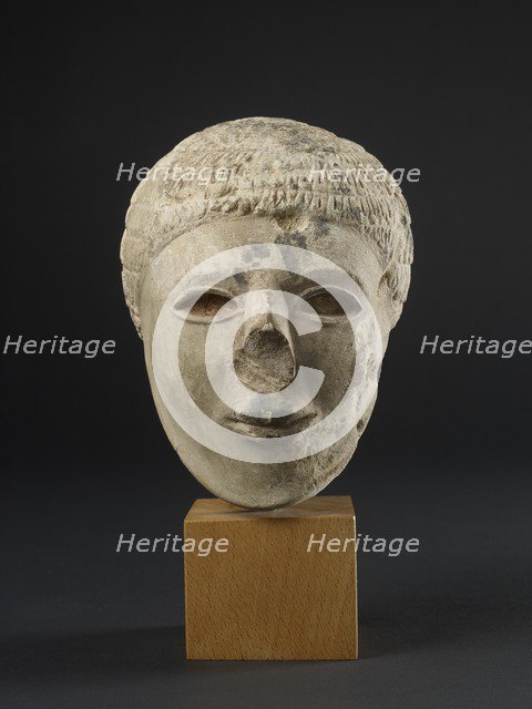 Limestone statuette of a bearded man, Protodynastic Period (Egypt) (c3300-c3200 BC). Artist: Unknown.