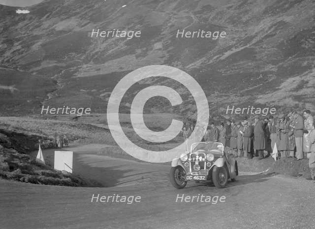 Singer Le Mans of Archie Langley at the RSAC Scottish Rally, Devil's Elbow, Glenshee, 1934. Artist: Bill Brunell.