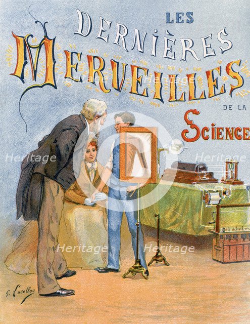 The examination of a childs arm by radiography, 19th century. Artist: Gustave Francois Lasellaz