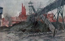 'The Mines of Liévin: Calonne Pit', Artois, France, World War I, 1915.Artist: Francois Flameng