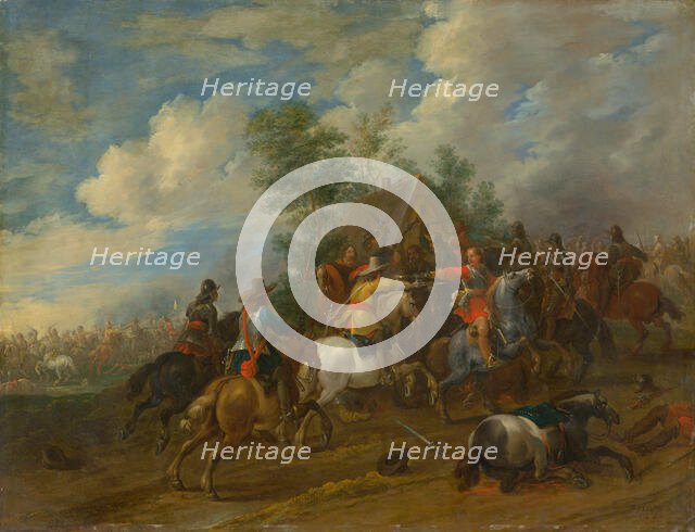 Cavalry skirmish, 1654. Creator: Pieter Meulener.