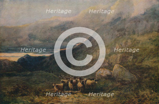 'Mountain Road with Sleep', c1838. Artist: David Cox the elder.