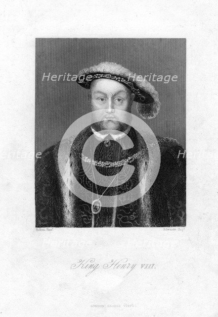Henry VIII of England, (1491-1547).Artist: Edwards
