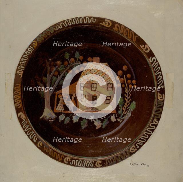 Pa. German Deep Dish, 1938. Creator: Eugene Shellady.