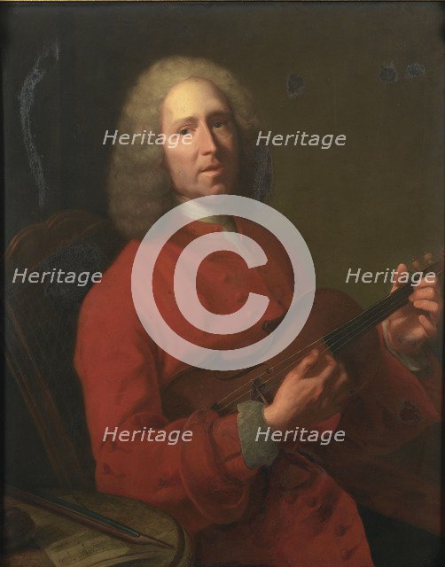 Portrait of the composer Jean-Philippe Rameau (1683-1764), 1728. Artist: Aved, Jacques-Andrè Joseph (1702-1766)
