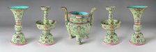 Altar set, Qing dynasty (1644-1911), Jiaqing reign mark and period. Creator: Unknown.