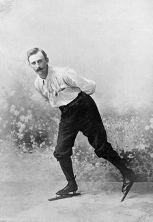 Portrait of the skater F Hiam, 1896. Creator: Symmons & Thiele.