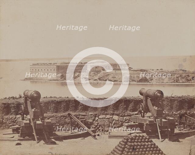 Gun Battery, 1855-1856. Creator: James Robertson.