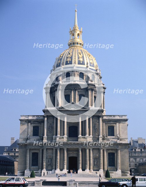 Les Invalides from the Pont Alexandre III, Paris, France