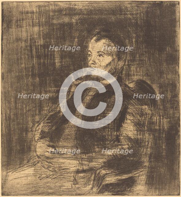 Paul Signac (Portrait de Paul Signac), c. 1890. Creator: Camille Pissarro.