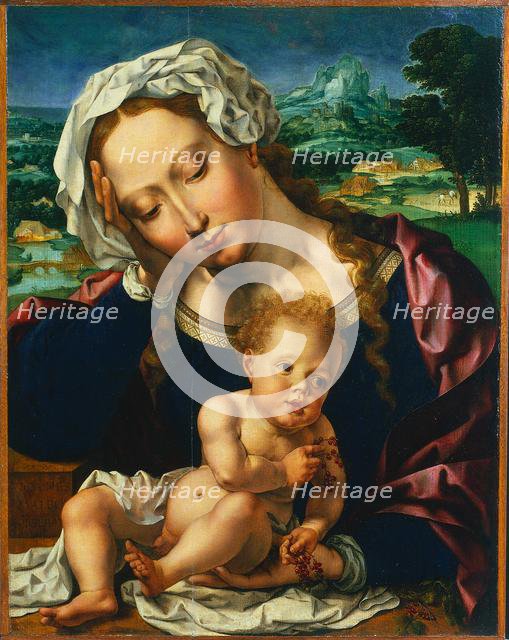 Virgin and Child in a Landscape, 1531. Creator: Jan Gossaert (Flemish, c1475/78-1532); Anonymous Landscape Painter (Flemish), and an.