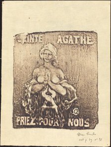 Saint Agathe (Saint Agatha), 1921. Creator: Pierre Roche.
