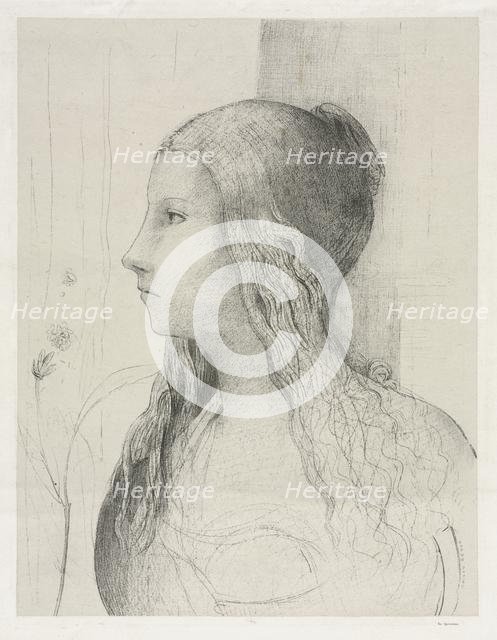 Brünhilde in Twilight of the Gods, 1894. Creator: Odilon Redon (French, 1840-1916).