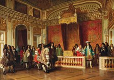 Audience with the French King Louis XIV.. Creator: Zimmermann, Reinhard Sebastian (1815-1893).