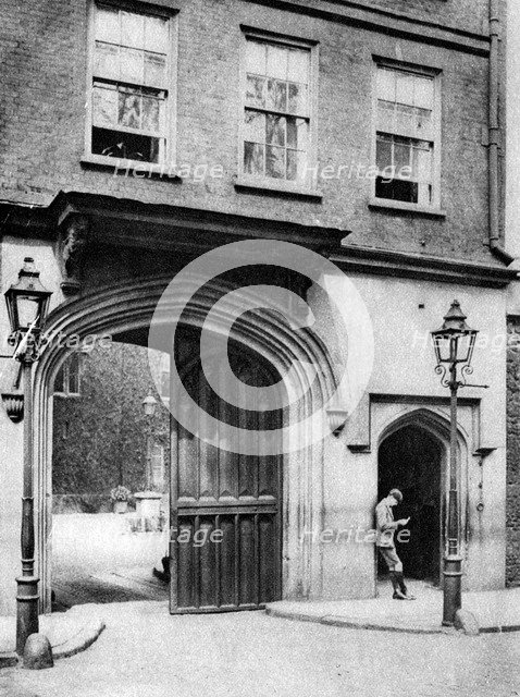 16th century gateway to the Charterhouse, London, 1926-1927.Artist: Joel