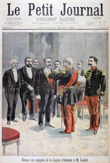 Being awarded with the medal of the Legion of Honour by Emile Loubet, Paris, 1899. Artist: F Meaulle