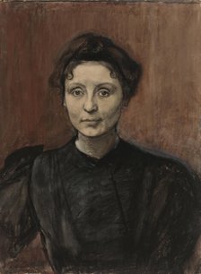 Portrait of Sculptor Madeleine Jouvray, 1893-1894. Creator: Magnus Enckell.