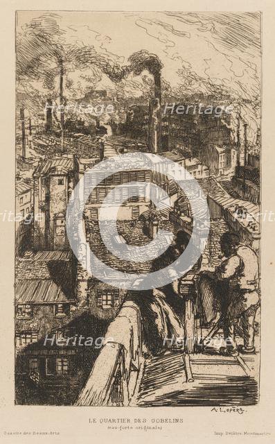 Gazette des Beaux-Arts: Le Quartier des Gobelins, 1889. Creator: Auguste Louis Lepère (French, 1849-1918).