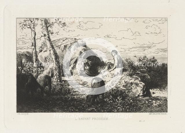 The Prodigal Child. Creator: Charles-Émile Jacque (French, 1813-1894).