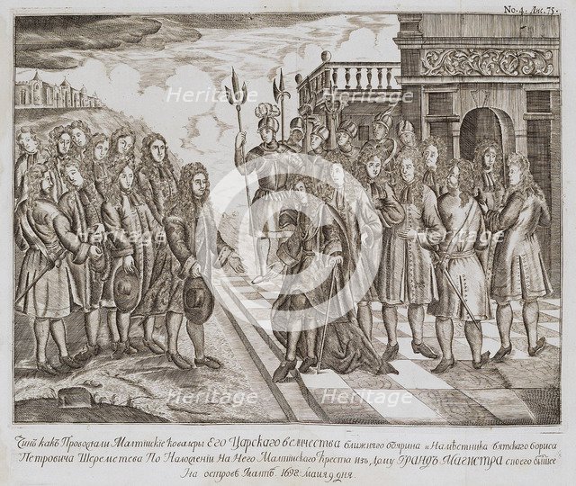 Reception of Boris Sheremetev's Embassy on Malta in 1698, End of 17th century. Artist: Anonymous  
