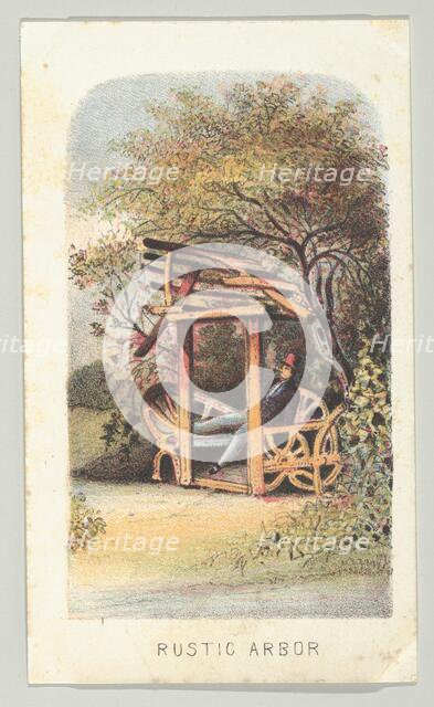 Rustic Arbor, from the series, Views in Central Park, New York, Part 2, 1864. Creator: Louis Prang.