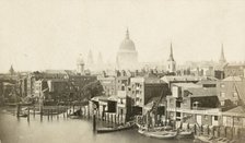 St Paul's Cathedral from Southwark Bridge, City of London, 1855-1859. Artist: Alfred Rosling.