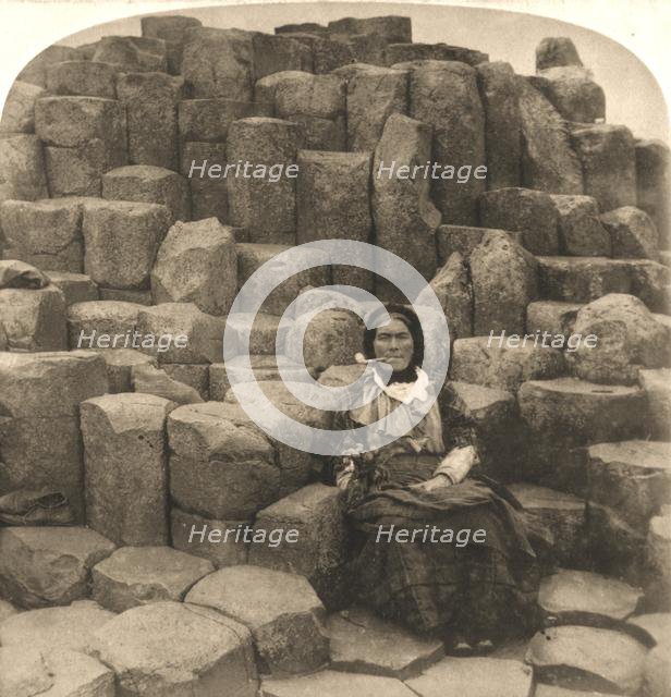 'The Wishing Chair, Giant's Causeway, Ireland', 1897.   Creator: Works and Sun Sculpture Studios.