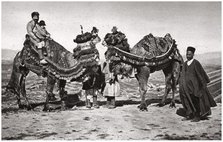 Pilgrims with their camels on their way to Karbala, Iraq, 1925. Artist: A Kerim