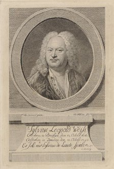 Portrait of Sylvius Leopold Weiss (1686-1750), 1750. Creator: Denner, Balthasar (1685-1749).