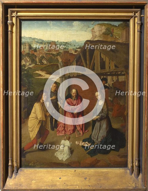 The Adoration of the Shepherds , ca 1485. Creator: David, Gerard (ca. 1460-1523).