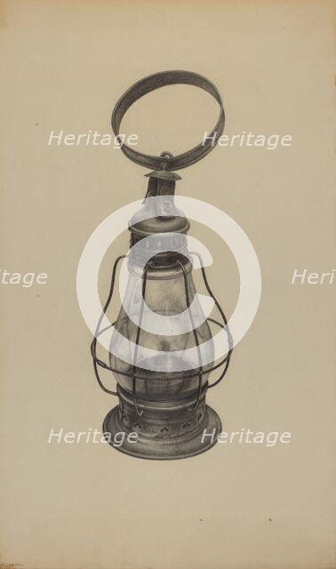 Hand Lantern, c. 1938. Creator: Florence Strom.