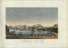 Vue générale de l'ile d'Elbe, de la ville de Porto-Ferrajo, présentement résidence..., 1817-1824. Creator: Courvoisier-Voisin, Henri (1757-1830).