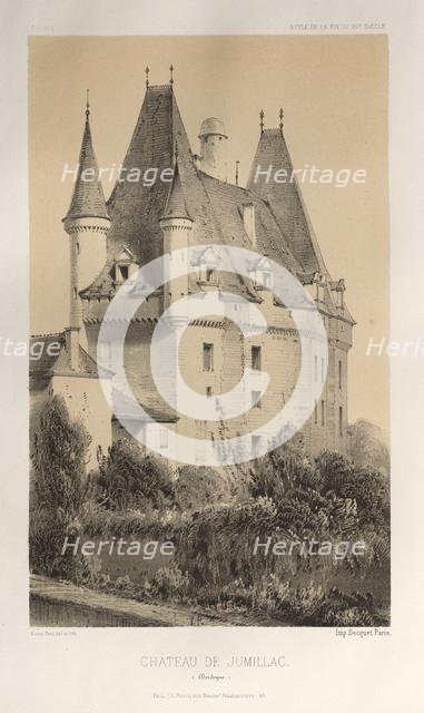 ...Pl. 51, Château De Jumillac (Dordogne), 1860. Creator: Victor Petit (French, 1817-1874).