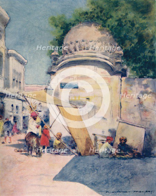 'At a Street Corner, Amritsar', 1905. Artist: Mortimer Luddington Menpes.