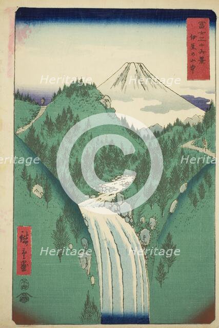 In the Mountains of Izu Province (Izu no sanchu), from the series "Thirty-six Views of Mount...,1858 Creator: Ando Hiroshige.