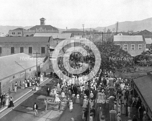 King Street looking north, Kingston, Jamaica, c1905.Artist: Adolphe Duperly & Son